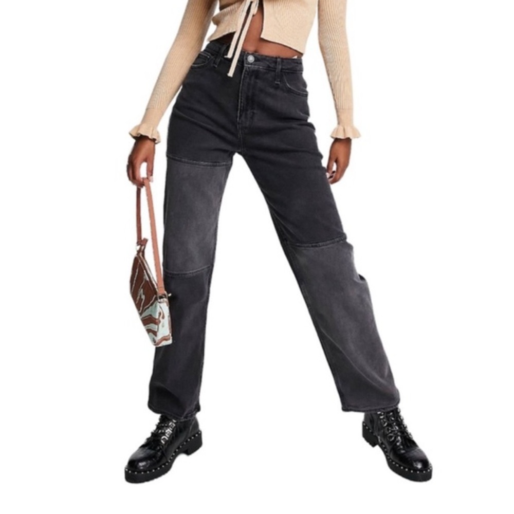 Hollister Dark Gray tone high-rise  Straight Jeans